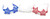 Fun Express RWB Star Shaped Shutter Shading Glasses -1 Dozen- - Bulk