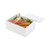 Magnetic Close To Go Box, Take Out Container - White - 5" x 4" - 10ct Box - Restaurantware