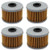 Cyleto Oil Filter For HONDA TRX420TE TRX420 TM FOURTRAX 420 RANCHER 420 ES 2007 2008 2009 2010 2011 2012 2013 2014 2015 2016 -Pack of 4-