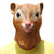 PartyHop Squirrel Mask Halloween Latex Animal Head Mask Brown