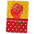 3D Rose Red  and  Yellow Polka Dots with A Single Red Poppy Hand Towel 15 inch x 22 inch Multicolor
