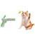 SHUNJIE Cat Toys Interactive Cat Feather Wand Toy Funny Cat Teaser Gun for Indoor Cats Kitten Toys Replacements of Balls and Feather Cat Teaser Toy Cat Supplies Puzzle Toys-Green-