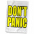3D Rose Dont Panic Hand Towel 15 inch x 22 inch Yellow