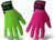 BOSS 8443L Guardian Angel Sandy Nitrile Palm Glove Green  and  Fuchsia Large 12Ea White