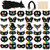 Cooraby 36 Pack Halloween Scratch Art Masks Rainbow Scratch Paper Mask Kits with Pumpkin Bat Witch Patterns for Halloween Party Crafts