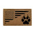 2x3.5 inch Infrared IR K9 Dog Handler Paw K-9 USA Flag Tactical Fastener Patch -Coyote Brown-