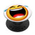 Yellow Smile Smiley Face Emoji with Sunglasses Pop Socket PopSockets PopGrip Swappable Grip for Phones  and  Tablets