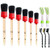 Nurkul 11 Pieces Auto Detailing Brush Set for Cleaning Wheels Interior Exterior Leather Including 6 pcs Premium Detail Brush -Black- 3 pcs Wire Brush and 2 pcs Automotive Air Conditioner Brush