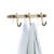 WINCASE Antique Brass Towel Hook Rack Brushed Wall Hook Rack Row Hooks with 3 Hooks Wall Mounted Rustic Bath Coat Hook Rack Holders