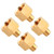 SUNGATOR 4-Pack Brass Pipe Fitting Reducer Adapter 1/4 inch NPT Male Pipe x 1/2 inch NPT Female Pipe