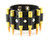 Real Bullet Brass Steampunk Leather Bracelet One Size Fits All Black