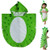 Noblik Children Bath Towel Robe Kids Hooded Beach Swimming Poncho Dinosaur Pattern-Green PlusWhite 55 cm x 110 cm- Noblik Children Bath Towel Robe Kids Hooded Beach Swimming Poncho Dinosaur Pattern-Green PlusWhite 55 cm x 110 cm-