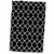 3D Rose Image of Black and White Quatrefoil Pattern Hand Towel 15 inch x 22 inch Multicolor