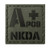 Olive Drab OD Green Infrared IR APOS NKDA A Plus Blood Type 2x2 Tactical Morale Hook-and-Loop Patch