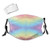Comfortable Windproof mask?Colorful geometric repeating triangles?Printed Facial decorations for adult
