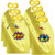 ADJOY Kids Superhero Capes and Masks for Birthday Party - DIY Dress Up Costumes - 7 Sets Pack -Yellow-