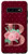 Galaxy S10 Plus Burgundy floral Initial Letter B monogram pink flowers Case