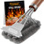 POLIGO 18 Safe Grill Brush and Scraper - Stainless Steel Wire Grill Cleaner Brush Best for Gas Infrared Porcelain Cast Iron Charcoal Grilling Grates - BBQ Brush Cleaner for Grill Effortless Cleaning