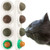 2 Pack Catnip Balls Cat Toy 4 in 1 Rotatable Removable Self-Adhesive Catnip Edible Licking Balls Natural Catnip Silvervine Gall Nut Cat Treats Toys for Cats Kitten Kitty Playing Chewing Cleaning Teeth