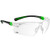 NoCry Safety Glasses with Clear Anti Fog Scratch Resistant Wrap-Around Lenses and No-Slip Grips UV Protection. Adjustable Black  and  Green Frames