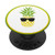 Tropical Fruit Yellow Pineapple Black Sunglasses Pop Socket PopSockets PopGrip Swappable Grip for Phones  and  Tablets