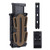 IDOGEAR Mag Pouch Pistol Magazine Pouches 9mm Softshell Adjustable Universal Mag Carrier .40 S and W .45 ACP with Belt and MOLLE Clips -Black  Plus Coyote Brown-