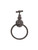 Abbott Collection Cast Iron Garden Tap Towel Ring Dark Brown