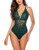 Avidlove Women Deep V Sexy Lace Bodysuit Snap Crotch Teddy Green Lingerie S