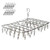 Seropy Clothes Drying Racks for Laundry Foldable 52 Clips Sock Hanger Stainless Steel Clip and Drip Hanger Folding Clothes Hangers for Drying Socks Bras Towel Underwear Baby Clothes 52 Plus10 Pegs
