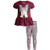 Disney Minnie Mouse Big Girls Ruffle Tunic Short Sleeve T-Shirt Legging Set Red 10-12