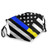 NYNELSONG Scarf Face Mouth Balaclava Anti Dust Unisex Reusable Adults Outdoor Cover Police Dispatcher Thin Blue Line Thin Gold Line Flag mask