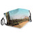 Comfortable Windproof maskEarth Path Road On Grass Field Plateau Rural Countryside View with Clouds ImagePrinted Facial Decorations forUnisex-Color_cx4