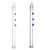 8 inch Clear Honey Straw 2Pack s -Blue PlusGreen-