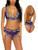 Avidlove Lingerie Lace Babydoll 2 Piece Sexy Bra and Panty Sets Purple M