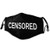 Censored Fun Adult dust mask Scarf face Towel face Towel for Camping Black