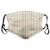 GULTMEE Plaid Scottish Country Style Tartan with Abstract Design Diagonal Striped Lines Brown Mint Green Beige Windproof Activated Carbon maskFacial Decorations for Adults Made in USA SizeM