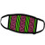 3dRose Dooni Designs Stripes and Damask Lime Green Hot Pink Modern. - Face Covers -fc_116406_3-