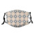 Comfortable Printed maskFlower Pattern With Rhombuses And Circles Symmetrical CompositionWindproof Facial decorations for man and woman