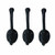 3 Wrought Iron Double Hook Black for Coats Towels Robes - Renovators Supply
