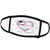 3dRose Cute Red Hearts Siamese and White Cats Just Married Wedding Couple - Face Masks -fm_182643_1-