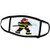 3dRose Face Mask Small Fireman in Gear with Firehose