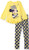 Disney Minnie Mouse Baby Girls Long Sleeve Peplum Top Shirt  and  Legging Set -Yellow 12 Months-