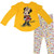 Disney Minnie Mouse Big Girls Long Sleeve Ruffled T-Shirt and Leggings Set Yellow Flower 6/6X
