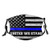Thin Blue Line Flag Us Flag Thin Blue Line-Face Mask Washable Reusable Balaclava With Filters For Men Women Adult Teens