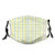 Comfortable Windproof maskAbstract?Wavy Lines and Little Dots Geometric Retro Style Pattern with CurvesGreen Yellow Green WhitePrinted Facial decorations for adult