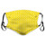 Comfortable Windproof mask?Yellow?Picnic Inspired 50s 60s 70s Themed Polka Dot Retro Spotted Pattern PrintYellow and White?Printed Facial decorations for Adult M