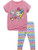 JoJo Siwa Little Girls Fashion Crossover Short Sleeve T-Shirt Legging Set Pink 6X