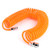 Qiilu Recoil Air Hose air Compressor Hose Polyurethane 9m/29.5ft Coiled Air Compressor Recoil Hose Line Spring Pipe Tube Coil Pneumatic Recoil Hose