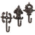 Sanbege Fleur De Lis Hooks Cast Iron Key Holder Hooks Decorative Wall Hanging Hooks for Coat Towel Key Set of 3