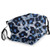 Slily Marries Blue Leopard Print Cloth Face Mask Washable Anti Filter Dust Fabric Mouth Mask Reusable Printed for Women Men